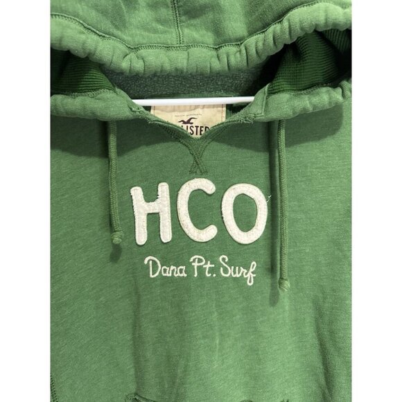 HOLLISTER Hoodie Green Sherpa Lined Jacket Spell Out Y2K 2000’s MEDIUM Soft - Picture 5 of 9